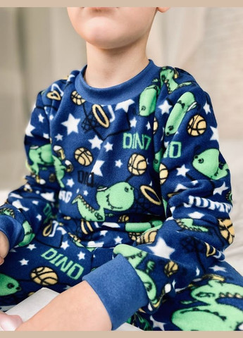 Синяя зимняя пижама для мальчика hc (h001-6076-028-4) No Brand
