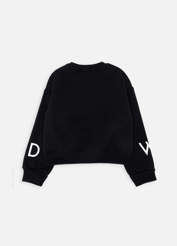 Wanex свитшот для девочки цвет черный цб-00252770 черный футер