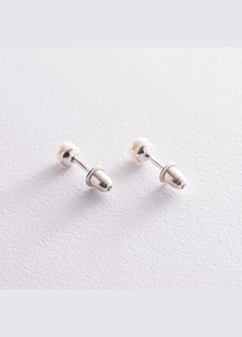 Срібні сережки - пусети (культ. прісн. перли) 123209 Oniks (264644551)