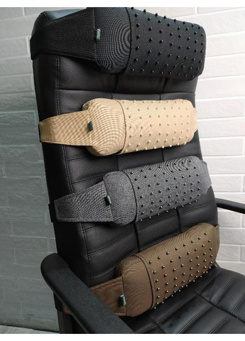 Ергономічні подушки масажери EKKOSEAT під поперек. Масажні накидки знімні. Беж. AV-1H2H-302. Ekko Seat (353718703)