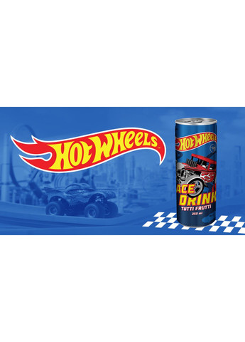 Безалкогольный газированный напиток HOT WHEELS RACE со вкусом «тутти-фрутти» 0,25L (ящик, 24 шт) The Drinks (362694551)