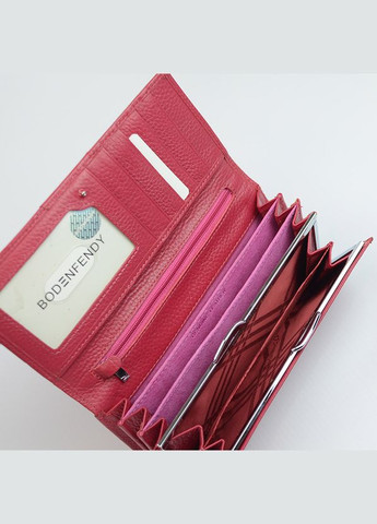 Розовый женский кожаный классический кошелек на кнопке No Brand (333300289)