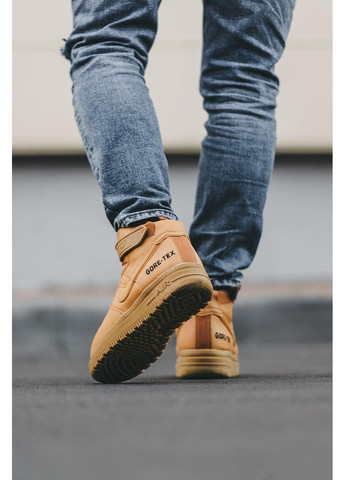 Коричневі Осінні кросівки чоловічі nike air force 1 gore-tex brown v2 найк аір форс 1 преміум No Brand