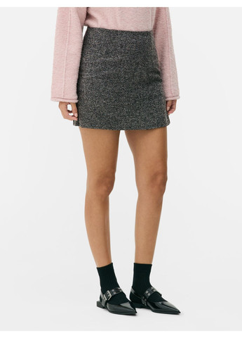 Черная юбка демисезон,чорный-белый, Primark