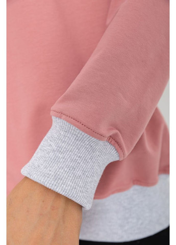 Пудровий світшот жіночий на манжеті, колір пудровий, 102r381 Ager (311590256)
