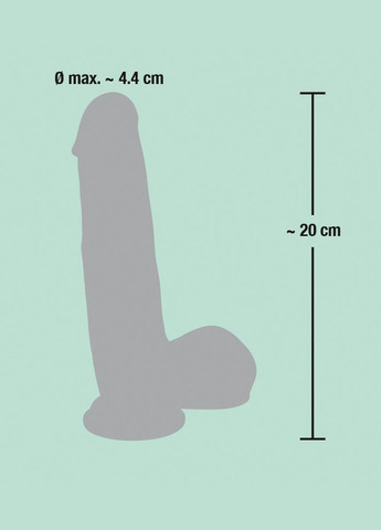 Фалоімітатор з мошонкою - Medical Silicone Dildo, 20 см Orion (341084568)