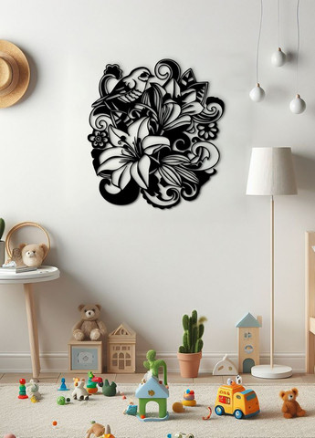 Декор для комнаты, современная картина на стену "Лилия цветущая", минималистичный стиль 35х40 см Woodyard (292114135)