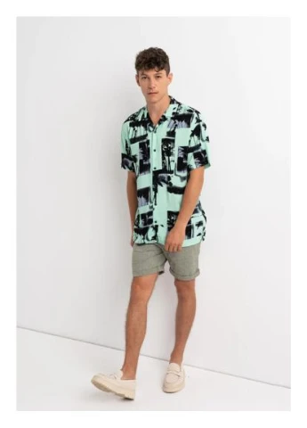 Сорочка JORTIDE RESORT SHIRT SS TC220 12179803 Yucca Jackandamp;Jones Бірюзовий 12179803YUCCA JACK&JONES (395633175)