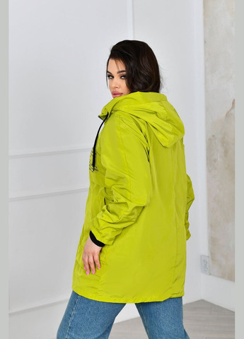 Салатовая женская куртка с капюшоном цвет лайм р.48/50 453835 New Trend