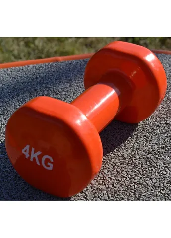 Гантели виниловые 4125 Achilles 2*4 кг. Оранжевые (пара - 2шт.) PowerPlay (401813328)