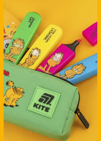 Набор из 4 цветных маркеров Highlighter Garfield цвет разноцветный ЦБ-00281332 Kite (343414579)