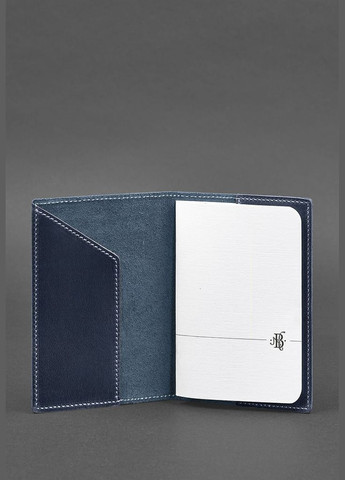 Кожаная обложка для паспорта с украинским гербом синяя (A-026782) BlankNote (329186702)