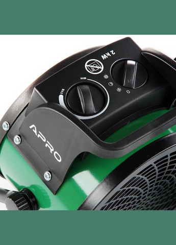 Тепловентилятор керамический 2000Вт EFH-20 (899502) черно - зеленый Apro (349818484)