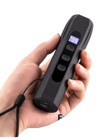 Відлякувач собак ультразвуковий потужний професійний акумуляторний з ліхтариком чорний ультразвук для собак No Brand (332796379)