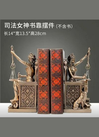 Декоративні вишукана настільна статуя зі смоли Феміда з вагами на троні No Brand (335355607)