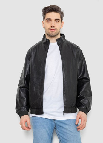 Чорна демісезонна куртка чоловіча шкіряна PAIHADUN 244R717