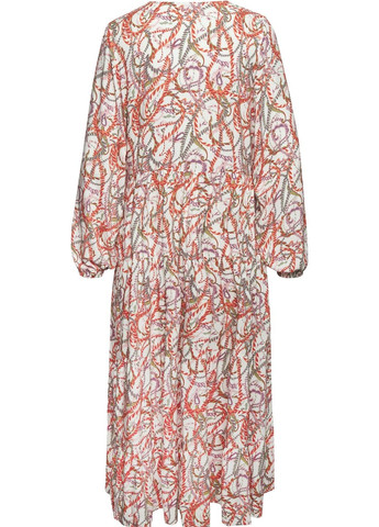 Бежевое повседневный платье Lascana с цветочным принтом