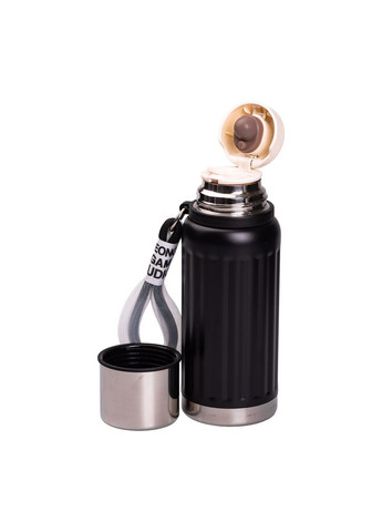 Термос Enjoy 600 мл с флип крышкой и ремешком, черный Yiwu (363058950)