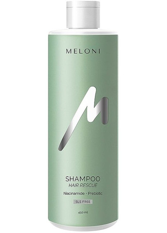 Упрочняющий безсульфатный шампунь против выпадения с ниацинамидом и пребиотиком Hair Rescue Shampoo 450ml (1245549-31016485) Meloni (368624735)