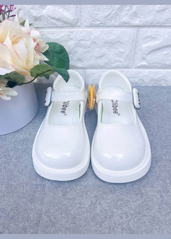 Белые туфли для девочки yalike 56-98 28 19 см черный кв0312-1 Apawwa