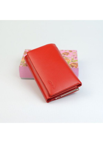 Яскраво-червоний жіночий шкіряний гаманець на магніті з монетницею зовні Balisa (360989547)