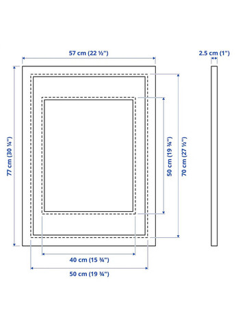 Рамка ІКЕА EDSBRUK 50х70 см (60427330) IKEA (278406519)