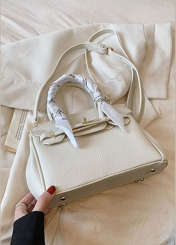 Жіноча сумка 23074 крос-боді з двома ручками біла молочна No Brand (296008095)