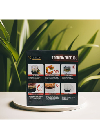 Сушилка электрическая для овощей и фруктов Domte DO-029 800W Черная No Brand (355795359)