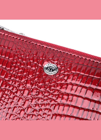 Фактурный клатч на два отделения из лакированной натуральной кожи 22692 st leather (329146420)