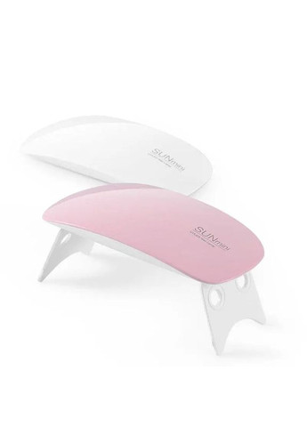 Портативная УФ-лампа для маникюра Sun Mini 6W, складная, USB, розовая No Brand (315373107)
