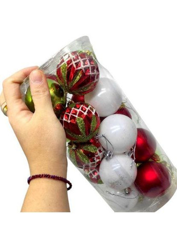 Новорічні прикраси, 20 штук, кульки, D=6 см, у слюді МІС (365812691)