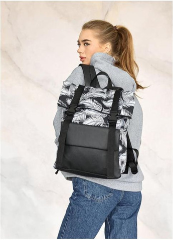 Рюкзак женский из экокожи 20 л городской спортивный маленький Черный 39768 Sambag (355884736)