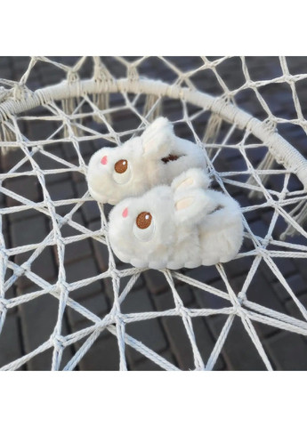 Дитячі кімнатні домашні зимові плюшеві закриті капці для дітей дівчаток 17 см (481727-Prob) Білий Зайчик розмір 26-27 Unbranded (365657964)