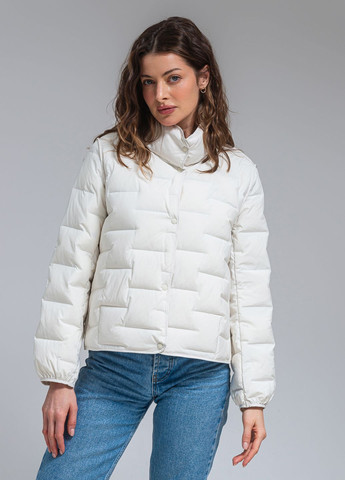 Молочная демисезонная ультралегкая пуховая куртка -wear модель 24 Viva
