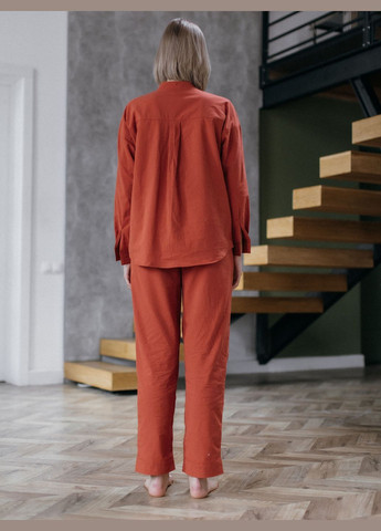 Коричнева піжама жіноча з вареної бавовни terra xs Leglo