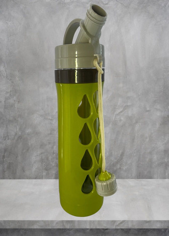 Универсальная современная компактная бутылочка для воды и соков с ручкой для переноски 600мл Зеленая VTech (297669731)