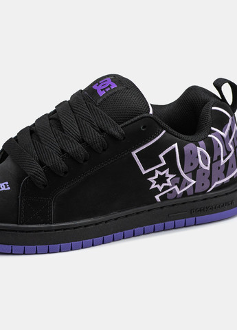 Кроссовки женские и мужские DC Shoes Court Graffik Black Purple | ДЦ черные No Brand чёрные демисезоны (333653952)