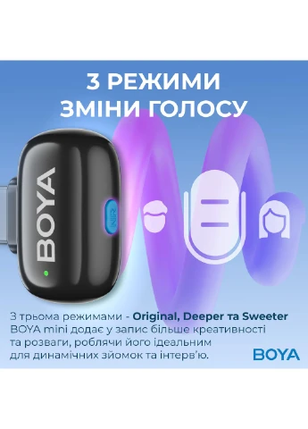 Мікрофон mini-14 Type-C Black Boya (386039783)