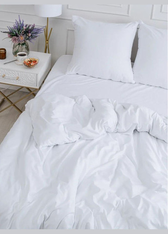 Постільна білизна з бавовни Євро 200х220 наволочка 50х70 2 шт Білий (П4К-Post-ukr-0013-03-01) No Brand (316531868)