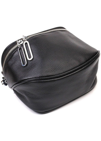 Полукруглая кроссбоди через плечо из натуральной кожи черная 22079 Vintage (329198002)