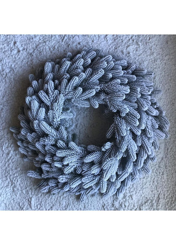 Вінок хвойний різдвяний Traditional литий d-60 см засніжений No Brand (370161588)