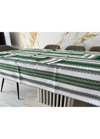 Гарна скатертина із серветками зелена No Brand (381468426)