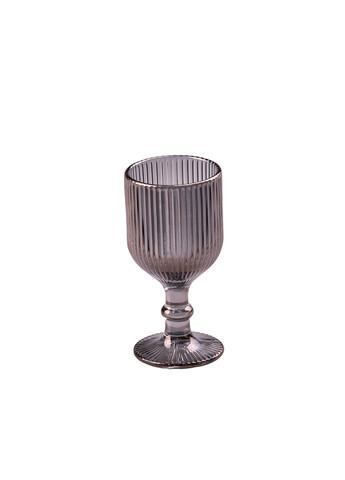 Набір чарок для міцних напоїв фігурних прозорих ребристих із товстого скла 6 штук, TS Kitchen (316631301)