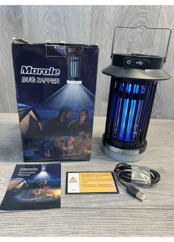 Електричний знищувач комах Morole Bug Zapper 2-в-1 з ліхтарем, акумуляторний ліхтар. No Brand (388911823)