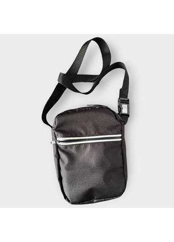 Чорна чоловіча сумка на плече SviPashka із текстилю зі світловідбиваючими блискавками No Brand (315725138)