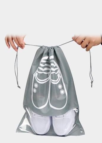 Удобная сумка для обуви 27х36 см темносера (OK0028_4) No Brand (315922572)