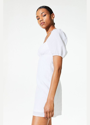 Білий сукня з к/р H&M однотонна