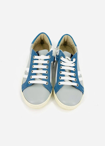 Сріблясті кеди, арт. 1711-т3, сіро-блакитні, 100% шкіра, італія, 34 р. SHO.E.B.76