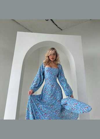Блакитна жіноча сукня із софту колір блакитний р.42/44 451180 New Trend