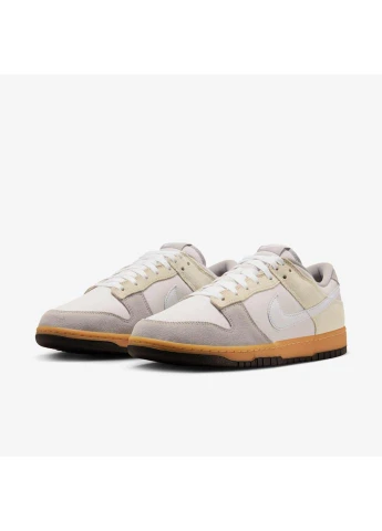 Бежевые демисезонные кроссовки dunk low “grey gum” Nike